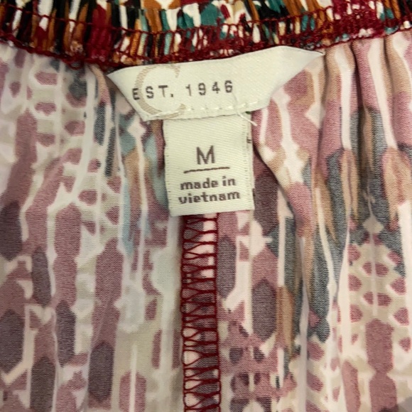 Pullover dress w/elastic neckline that can be worn on or off the shoulder. EUC - Picture 6 of 8